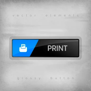 Print Button Stock Illustration