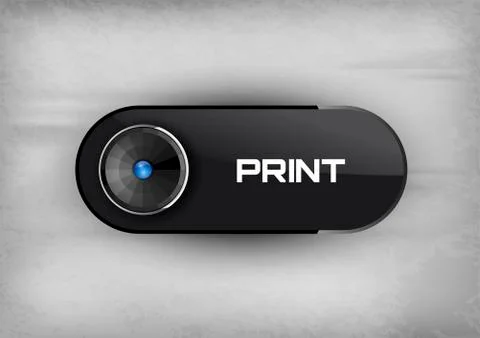 Print Button Stock Illustration