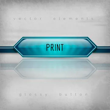 Print Button Stock Illustration