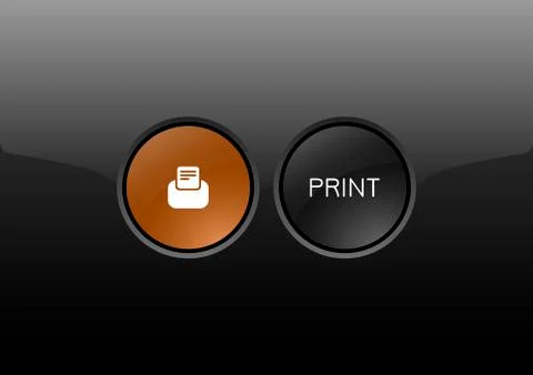 Print Button Stock Illustration