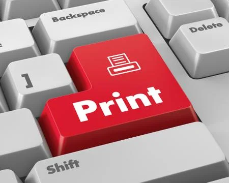 Print Button イラスト素材