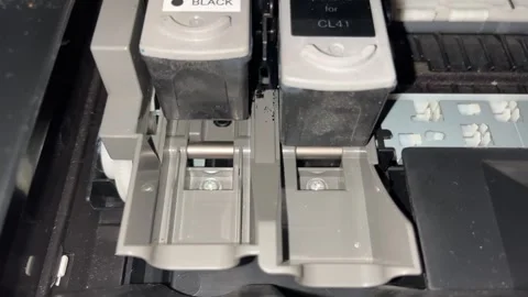 The print cartridge is in operation Stock Footage 299831011