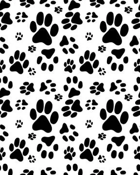 Print of cats paws Stock Illustration