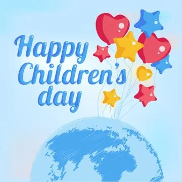 Print children's day background Stock Illustration