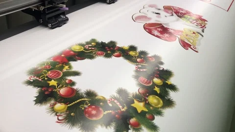 Print Christmas decor Vídeos de archivo 99745544