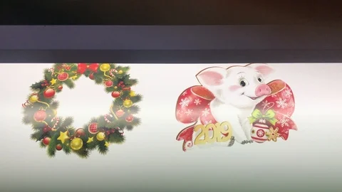 Print Christmas decor Vídeos de archivo 99745545