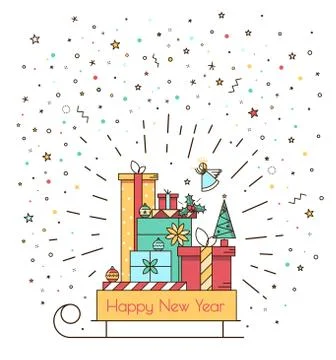 Print for Christmas decorations Stock Illustration