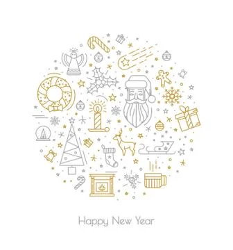 Print for Christmas decorations Stock Illustration