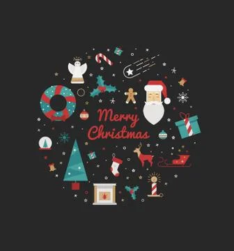 Print for Christmas decorations Stock Illustration