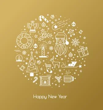 Print for Christmas decorations Stock Illustration