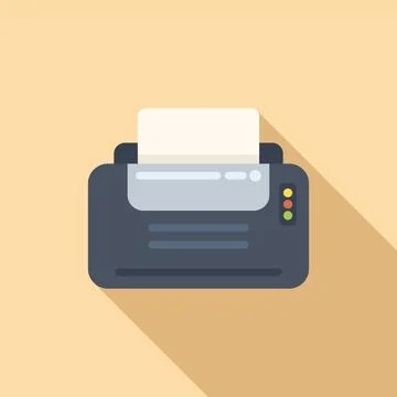 Print color icon flat vector. Digital printer Illustrazione stock