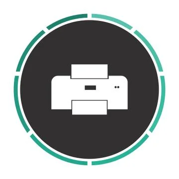 Print computer symbol Illustrazione stock