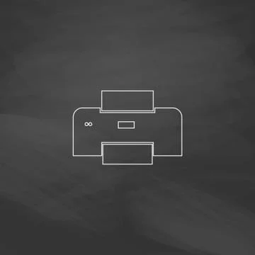 Print computer symbol 库存插图