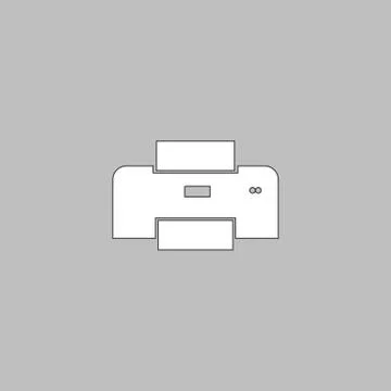 Print computer symbol 库存插图