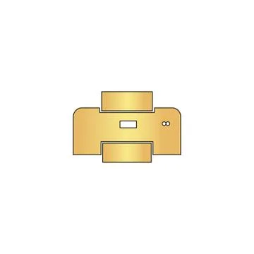 Print computer symbol 库存插图