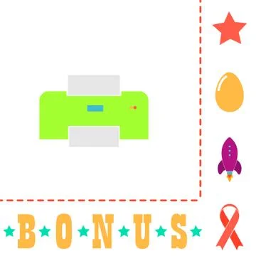 Print computer symbol 스톡 일러스트