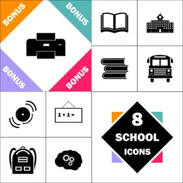 Print computer symbol 库存插图