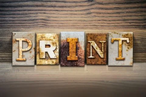 Print Concept Letterpress Theme Stock Illustration
