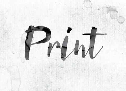 Print Concept Painted in Ink Illustration