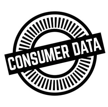 Print consumer data stamp on white Stock Illustration