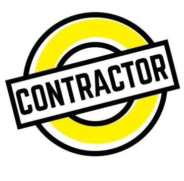 Print contractor stamp on white Stock Illustration