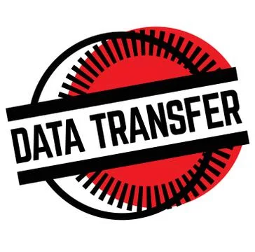 Print data transfer stamp on white Stock Illustration