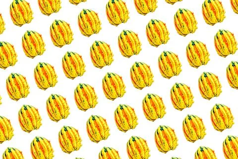 Print decorative pumpkin large format white background Stock Photos