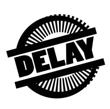 Print delay stamp on white Stock Illustration