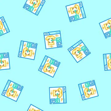 Print on demand vector seamless pattern Stock Illustration