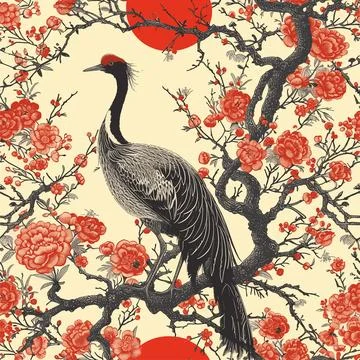 Print Design Seamless Patterns. Hong-Oai Don Inspired Print Design Stock Illustration