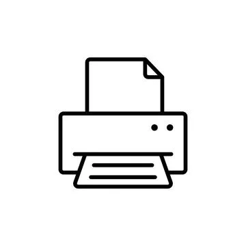 Print Document Icon Ideal for Printing and Office Tasks Stock Illustration