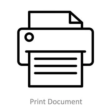 Print Document Stock Illustration