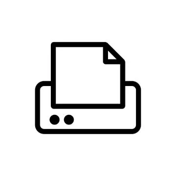 Print documents icon vector. Isolated contour symbol illustration イラスト素材