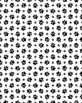 Print of dogs paws Stock Illustration