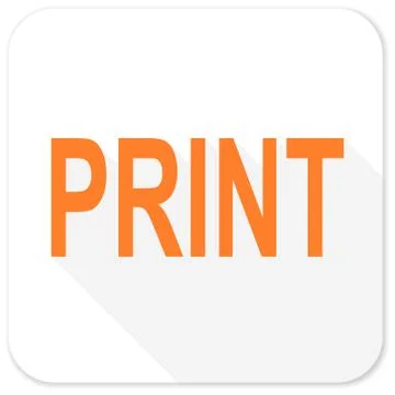 Print flat icon Stock Illustration