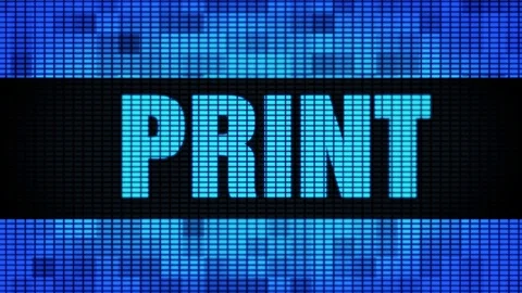 Print Front Text Scrolling LED Wall Pannel Display Sign Board Stock Footage 107167005