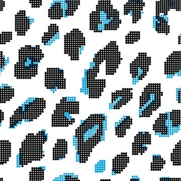 Print fur leopard dots pattern Stock Illustration