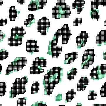 Print fur leopard dots pattern Stock Illustration