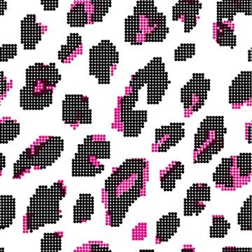 Print fur leopard dots pattern Stock Illustration