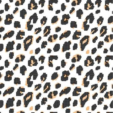 Print fur leopard dots pattern Stock Illustration