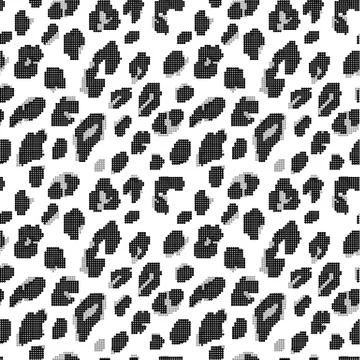 Print fur leopard dots pattern Stock Illustration