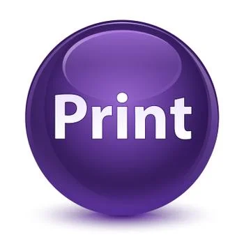Print glassy purple round button Stock Illustration