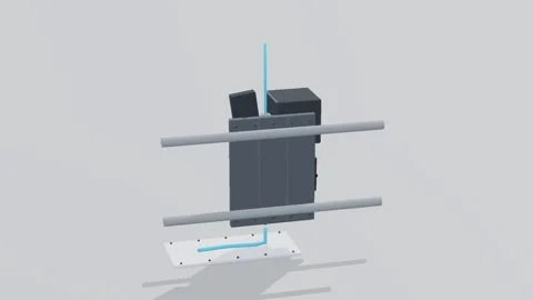 Print head additive 3d loop white background 3D animation seamless loop Vídeos de archivo 341848498
