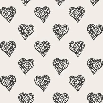 Print with hearts Stock Illustration