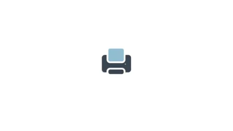 Print  icon animation for video motion graphics Stock Footage 202200420