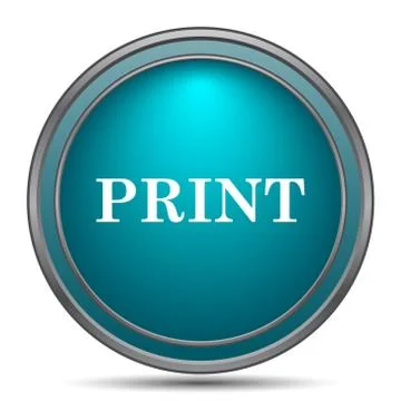 Print icon. Internet button on white background.. Stock Illustration