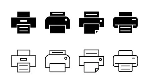 Print icon set. printer icon vector. Stock Illustration