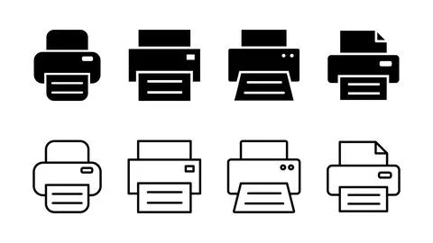 Print icon set. printer icon vector. Stock Illustration