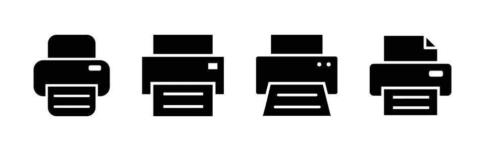 Print icon set. printer icon vector. Stock Illustration