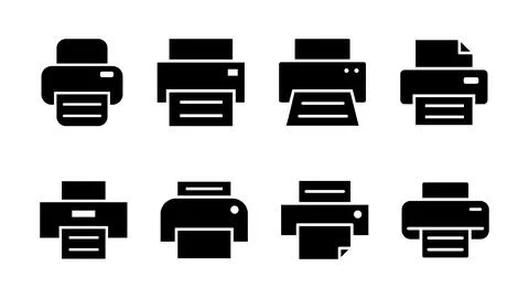 Print icon set. printer icon vector. Stock Illustration